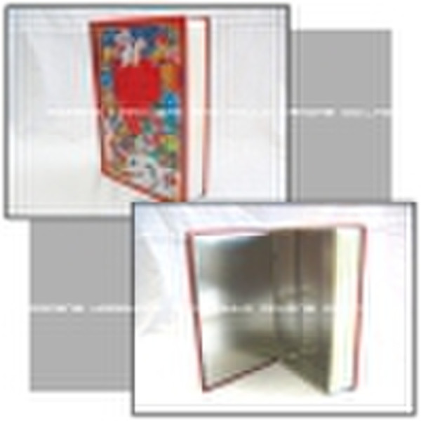 Book shaped tin box