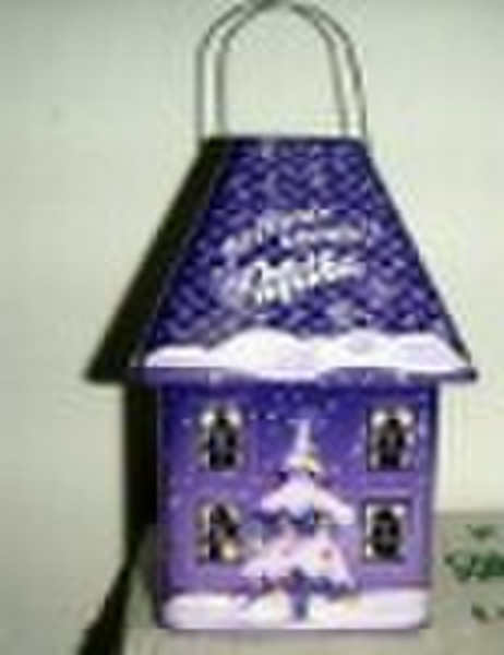 house shape  gift  tin box