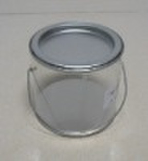 round tin can with PVC body