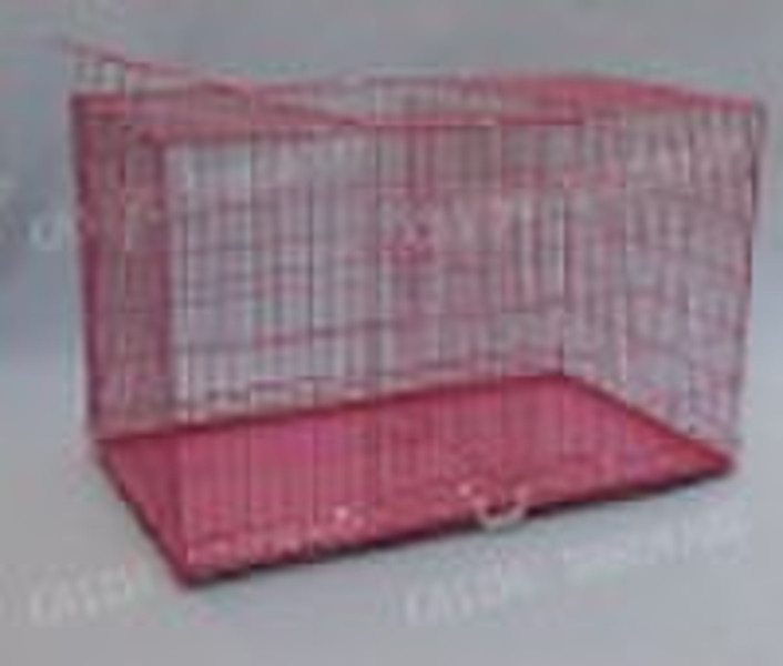 Folding dog cage
