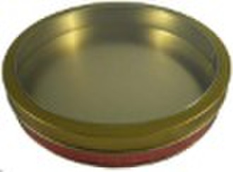 Round chocolate tin