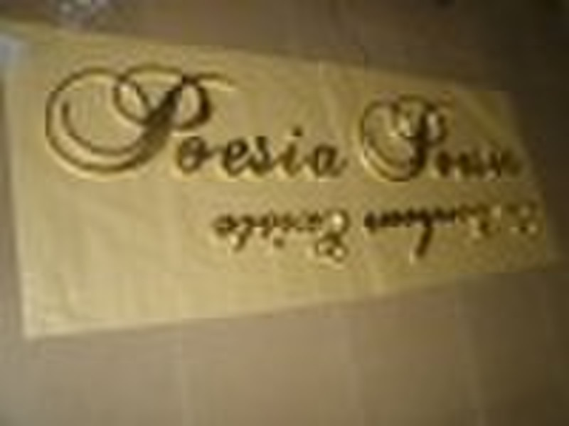 Gold metal sign