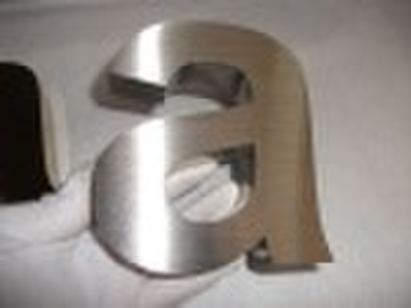 satin Metal letter sign