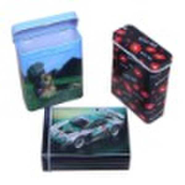 Hinged cigarette box