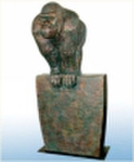 bronze Gorilla sculpture