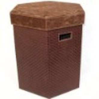 wooden laundry hamper