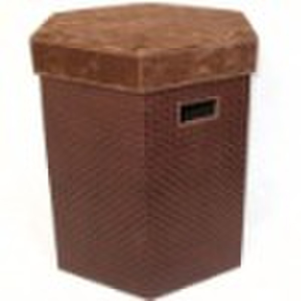 wooden laundry hamper