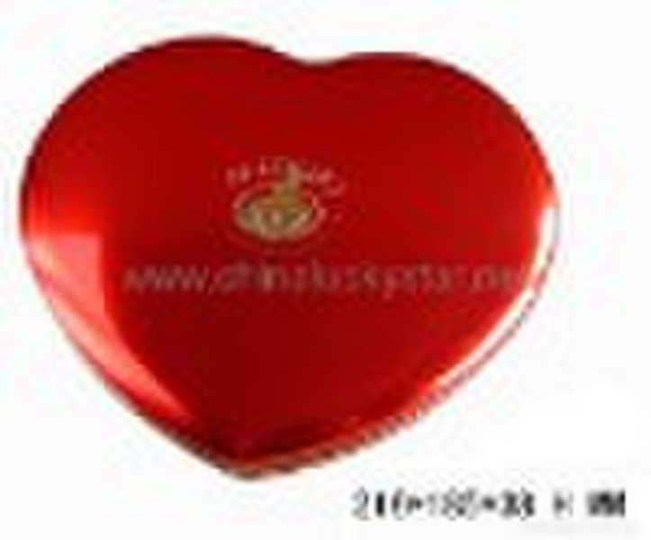 Heart shape tin box