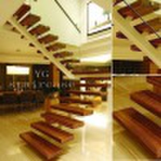 Steel Wood Staircase with Mono stringer   9001-12