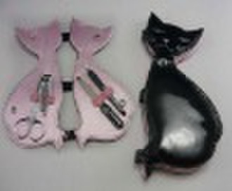 high quality manicure set with leather case