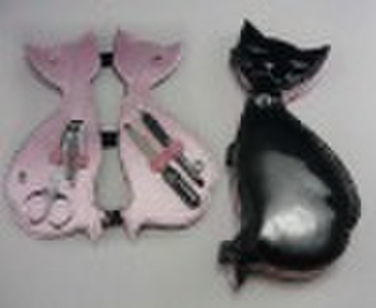 high quality manicure set with leather case