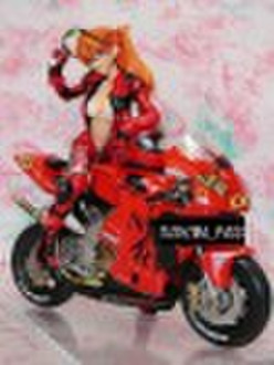 1/6 Scale Asuka with Motorcycle Resin Model Kits