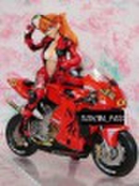 1/6 Scale Asuka with Motorcycle Resin Model Kits