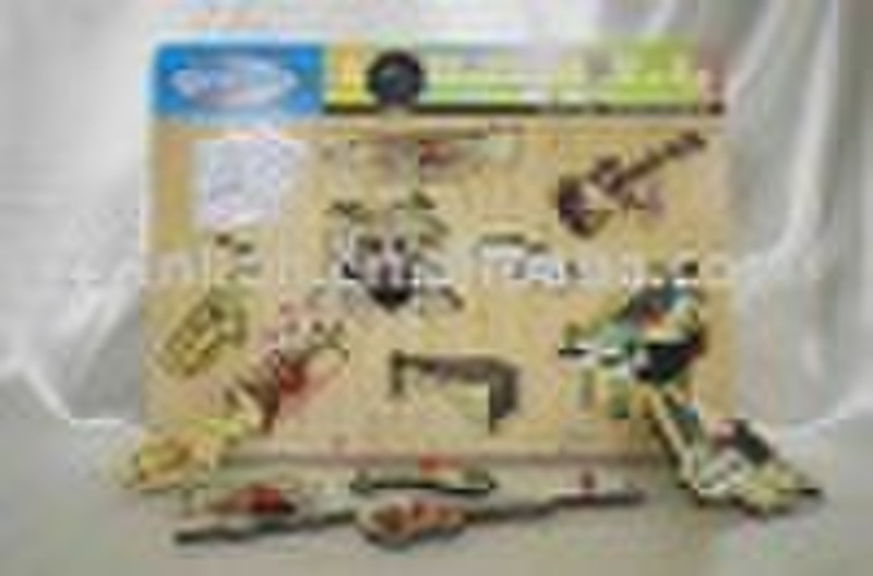 Musical Instruments Sound Puzzle, wooden education