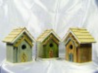 wooden bird house,bird hut for garden decoration