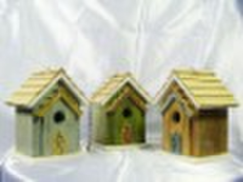 wooden bird house,bird hut for garden decoration