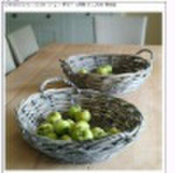 Environmental wicker fruit basket