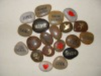 lettering pebble stone
