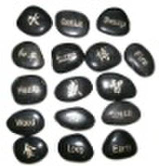 lettering pebble stone