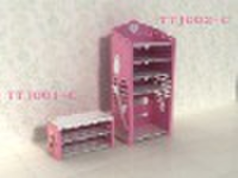 pink rose shoe rack