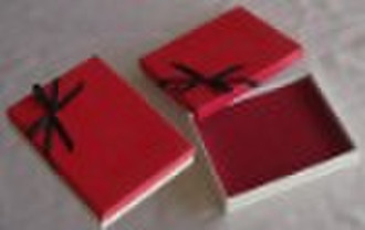 rigid paper gift box with ribbon