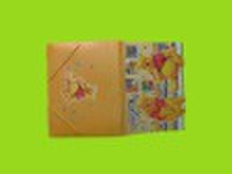 Cartoon  file folder with elastic