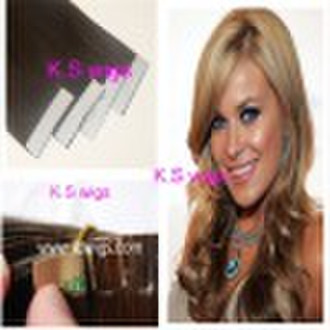 Remy human hair taped hair extensions