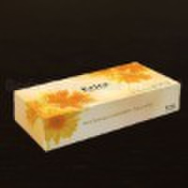 Flat box facial tissue