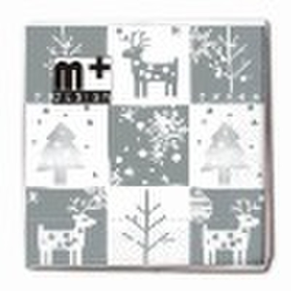 christmas napkin, printed color napkin, serviette