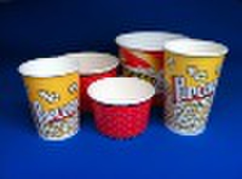 disposable paper popcorn cups