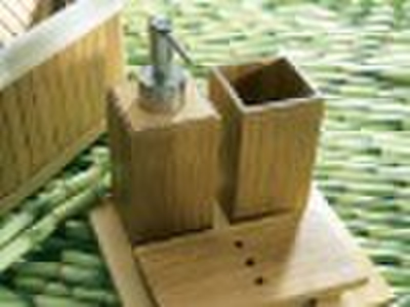 bamboo bathroom set