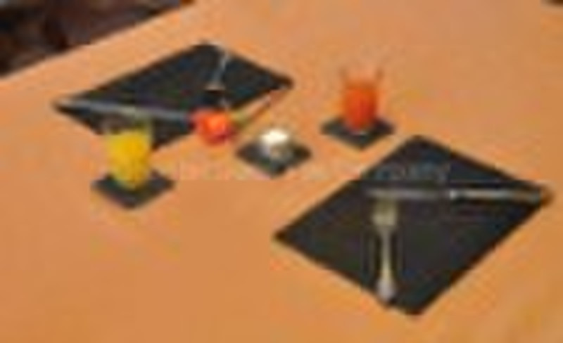 slate dish and plate