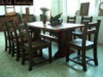 solid wood dining room furniture-chair&table