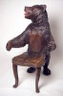 Antique Furniture Black Forest Bear Sessel