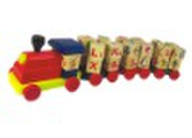 wooden toy car or train set