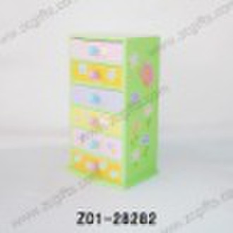 Wooden jewelry cabinet w/six drawers