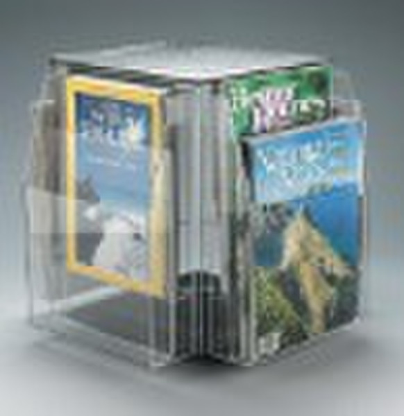 4 sided brochure holder,revolving brochure holder,