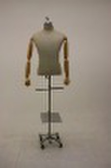 half body male mannequin stand