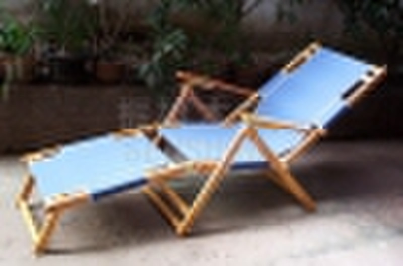 Wooden beach chair (with lengthened legs seat)