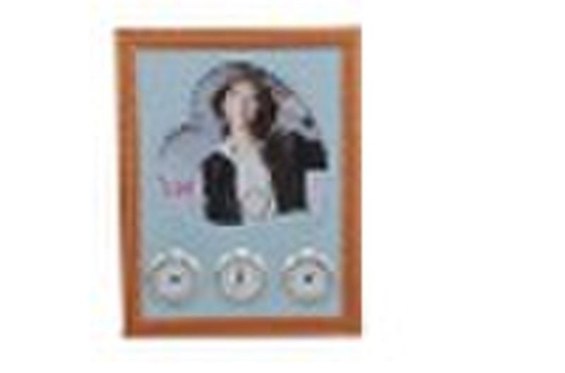 Pu photo frame clock with weather station