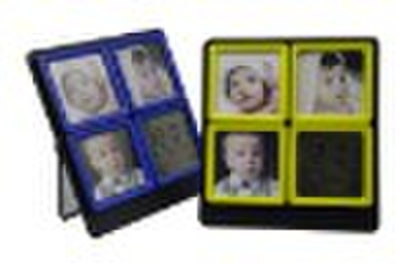 LCD calendar clock with 3 photo frames