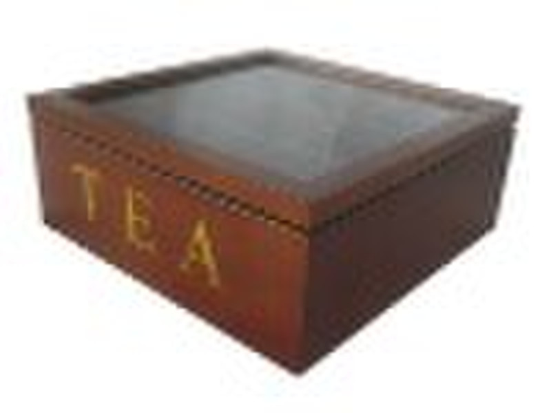 Wooden tea bags box