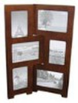 wooden photo gallery frame