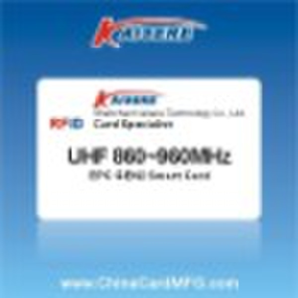 UHF ISO Card, EPC GEN2 ISO card