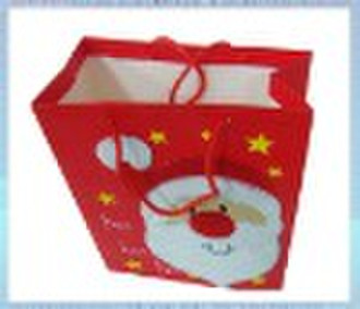 gift paper bag with christmas pictures