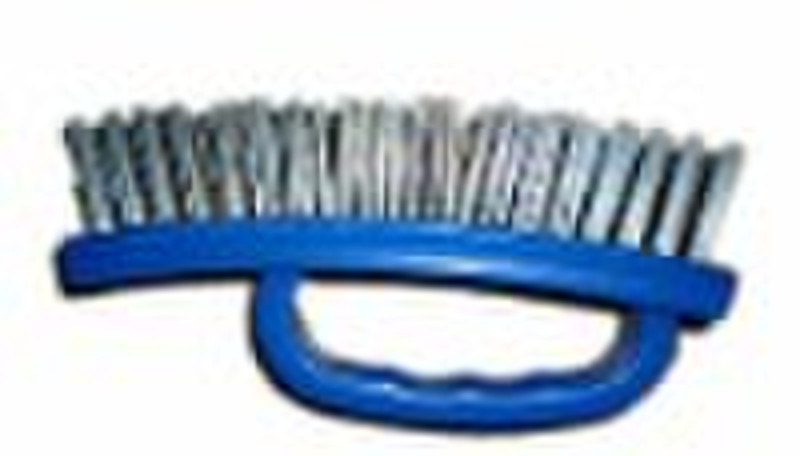 7 "curved handle steel wire brush