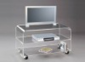 movable acrylic TV stand