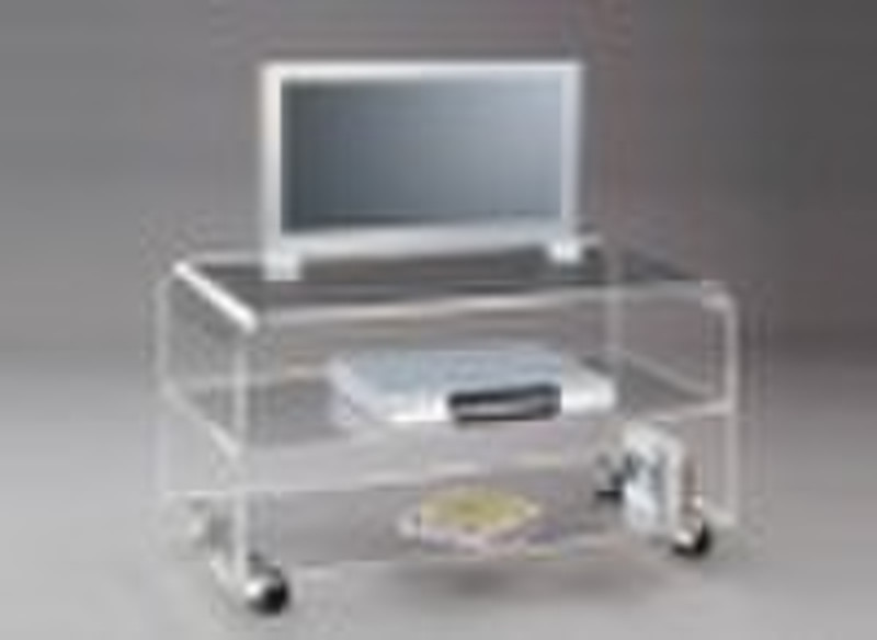 movable acrylic TV stand