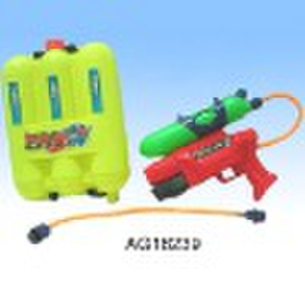 Plastic water gun with backpack