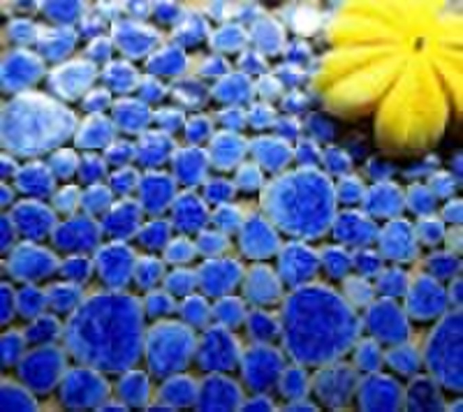 Blue swimming pool mosaic tile